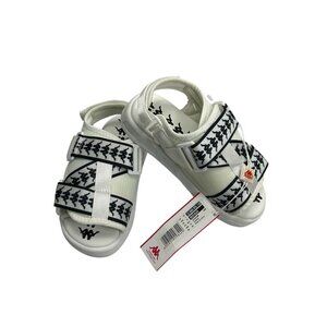 Kappa Kids Banda Mitel 2 Sandals White & Black Adjustable Straps Size 1 EU 13 UK